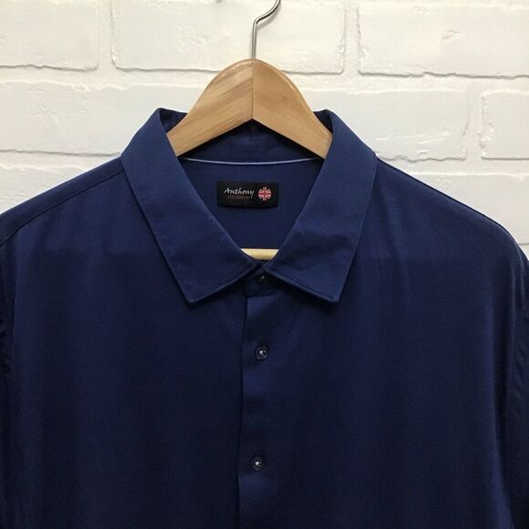 ANTHONY of London blue 100% cotton sleeveless button down shirt 3XL - Picture 9 of 16